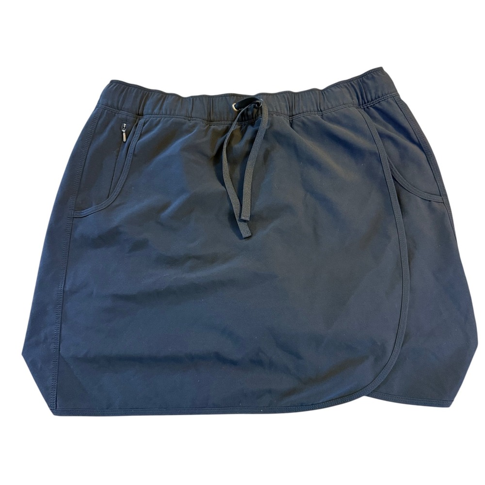 Patagonia Womens Medium Fleetwith Skort Black Lined Stretch Drawstrings 58635